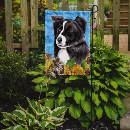 Vista 2 de Caroline's Treasures SC9071GF Bandera de jardín con flores de verano para buzón, bandera decorativa para patio exterior, patio, obras de arte