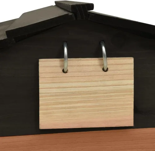 Vista 3 de vidaXL Cortacésped Garaje de madera Storgae en Negro/Marrón