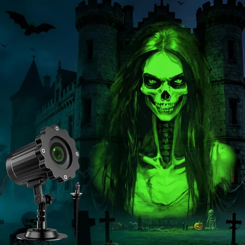 Vista 9 de Luces de proyector de Halloween 12 en 1, luz de proyección dinámica