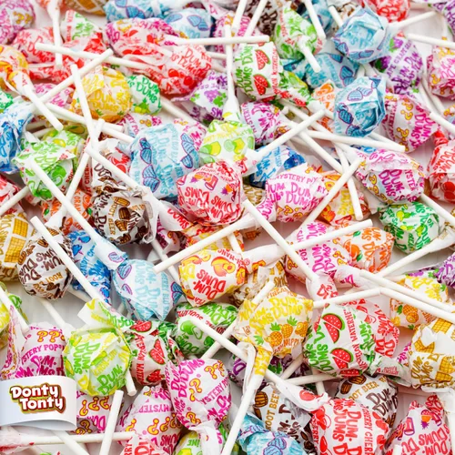 Vista 10 de DUM DUMS Paletas de 1 libra – Caramelos duros Suckers, sin gluten, envueltos individualmente (62 piezas)