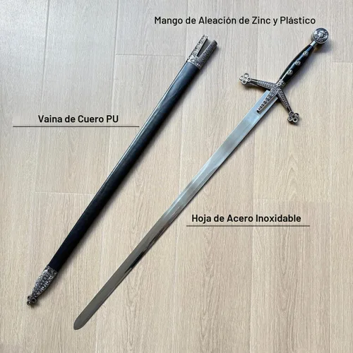 Vista 3 de Accesorio de cosplay negro de 43.5 pulgadas para colección, exhibición