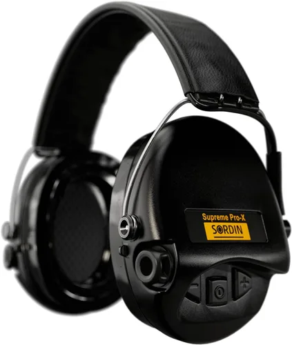 Vista 8 de Sordin Pro-X LED Ear Muffs - Active and Electronic Ear Defenders - Gel Pads - Earmuffs for Hunting & Shooting Oliva