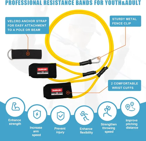Vista 5 de SunNordic 6 Pack Smooth Weighted Baseball Set with Resistance Band 3.5-53oz, Variable Weight Plyometric Baseballs with Pump & Carry Bag, Improved