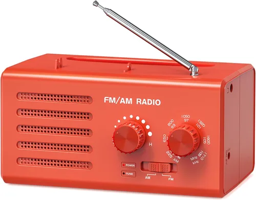 Vista 9 de Radio AM FM portátil, radio transistor Goodes enchufable de pared con batería con la mejor recepción, altavoz fuerte, excelente sonido, radios Cian