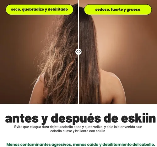 Vista 4 de Eskiin Cabezal de ducha filtrado, el mejor cabezal de ducha con filtros para un cabello y piel saludables, suavizante de agua de alta presión