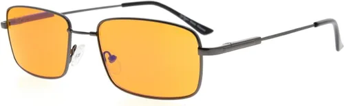 Vista 11 de Eyekepper Lentes de luz azul para hombre, para dormir mejor el 97% con bloqueo de luz azul, lentes de titanio con memoria flexibles, lentes teñidas
