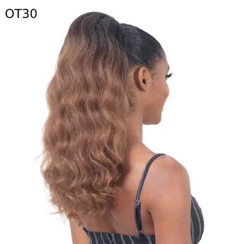 Vista 4 de FreeTress Equal Wig Cola de caballo Natural Me Natural Onda suelta (2)