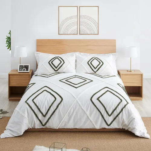 Vista 2 de Sweet Jojo Designs 3-Piece Duvet Cover Queen Size (Cotton Boho Arrow) for Girls/Boys, Teen, Kids Full Size Bedding, Bed in a Bag incl. Duvet Case &