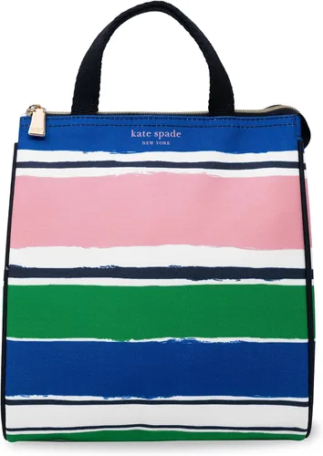 Vista 22 de Kate Spade New York Bolsa de Almuerzo Portátil Suave Refrigeradora, Bolso Térmico con Forro Interior Aislante Plateado y Bolsillo de Almacenamiento