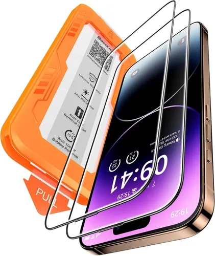 Vista 12 de BossKiss Protector de pantalla para iPhone 13 Pro Max/iPhone 14 Plus de 6.7 pulgadas, [dureza superior 9H+]