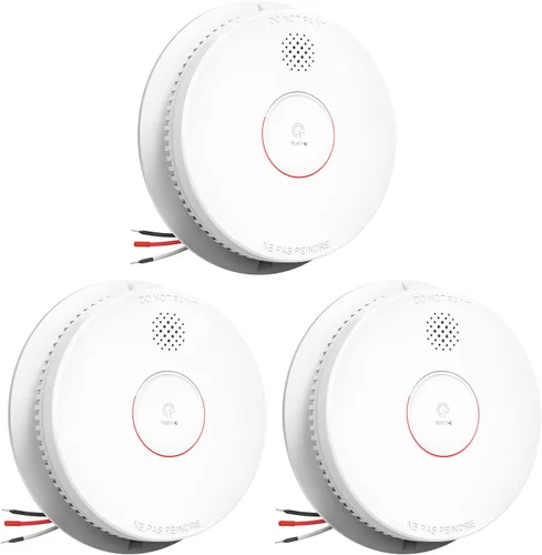 Vista 16 de SITERWELL Detector de humo fotoeléctrico alarma de humo 9V batería