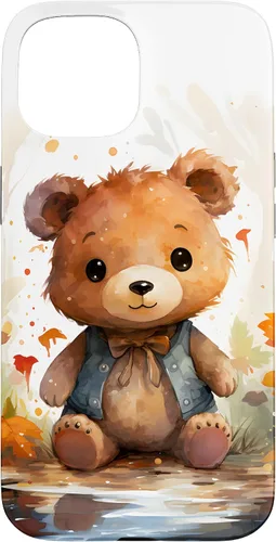 Vista 6 de Funda de oso de peluche con chaleco para iPhone 17