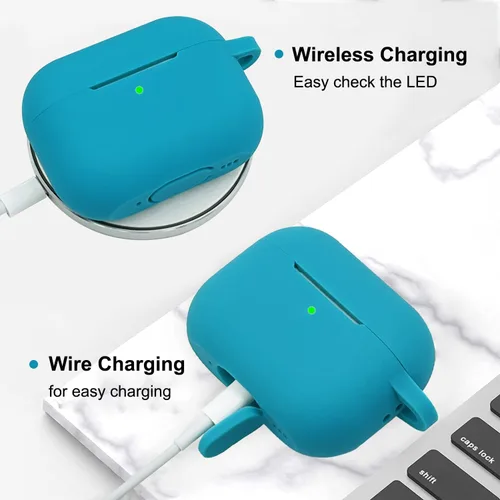 Vista 5 de KOUJAON Funda compatible con AirPods Pro de 2ª generación con kit de limpieza, funda protectora de silicona para auriculares Apple AirPod Pro