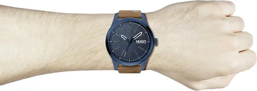 Vista 5 de HUGO #Invent Men's Quartz Stainless Steel Watch with Leather Strap