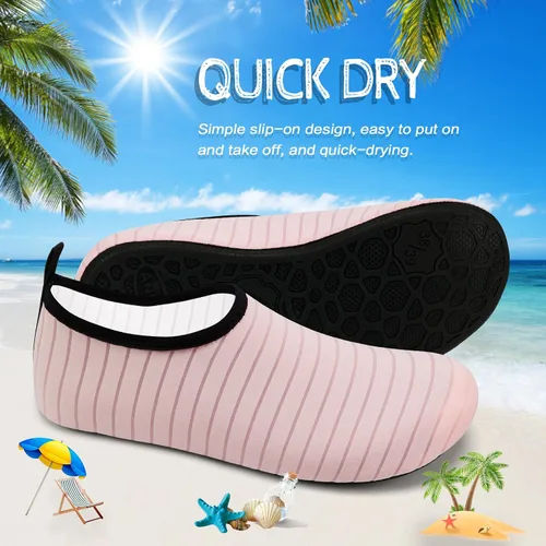 Vista 6 de ANLUKE - Zapatos de agua de secado rápido para mujeres y hombres, estilo calcetines, sensación de pies descalzos, ideales para yoga, playa, natación