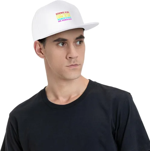 Vista 33 de Pride Flag in This House We Believe Science is Real Black Lives Matter Baseball Hats for Men Dad Hat,Black