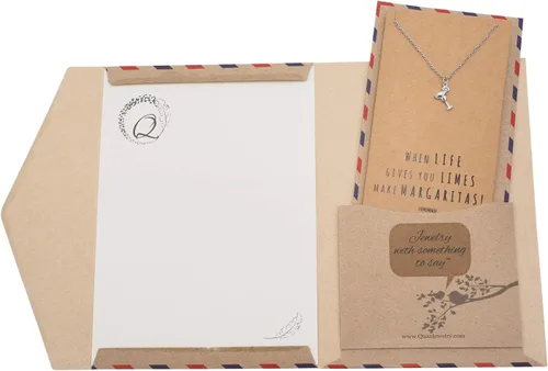 Vista 7 de Quan Jewelry Collar con colgante de cristal de Margarita para mujer, fiesta, cumpleaños, regalo de San Valentín para hermana, joyería de mejor amiga