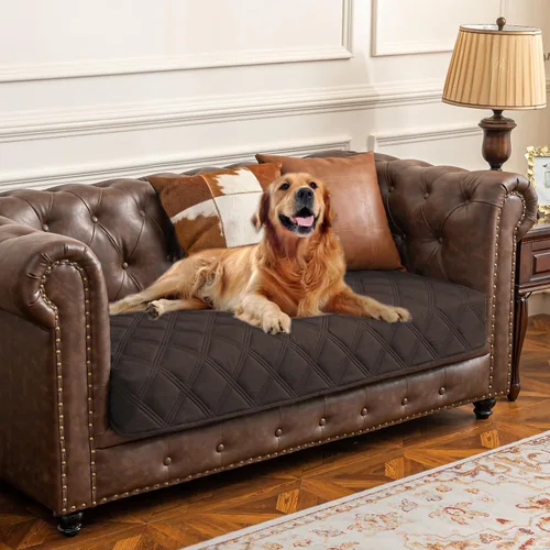 Vista 39 de Ameritex Funda impermeable para cama de perro, manta para mascotas con parte trasera antideslizante para muebles, cama, sofá