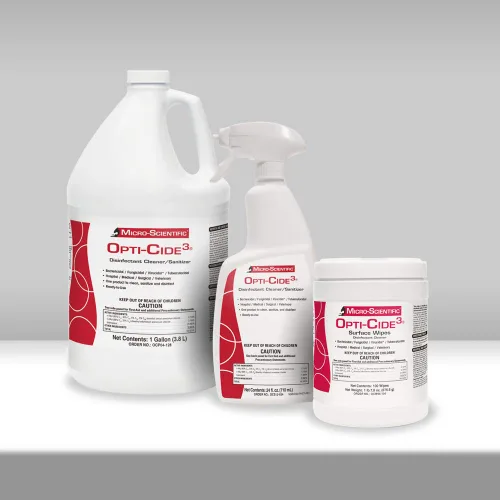 Vista 7 de Micro-Scientific Opti-Cide3 Paños desinfectantes, para limpiar superficies, para el cuidado de la salud.