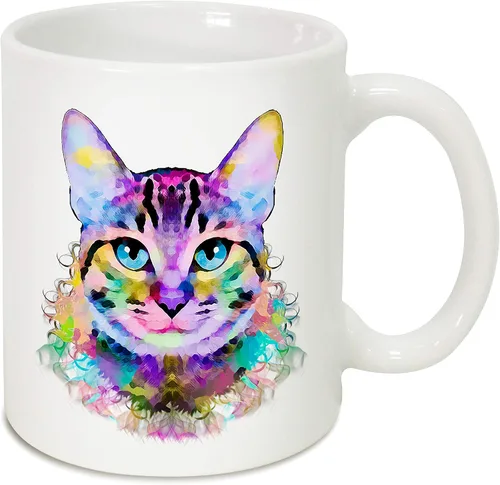 Vista 10 de Bonita taza de cerámica para gatos, regalo de taza de café, gran regalo para amantes de los gatos, gatos, mamá, papá, jefe, compañero de trabajo