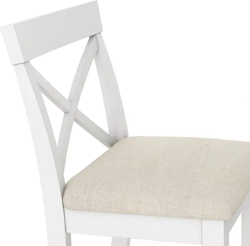 Vista 5 de P PURLOVE Juego de mesa de bar de 3 piezas, mesa de comedor de cocina rústica de altura de barra para 2, mesa de comedor rectangular con 2 sillas