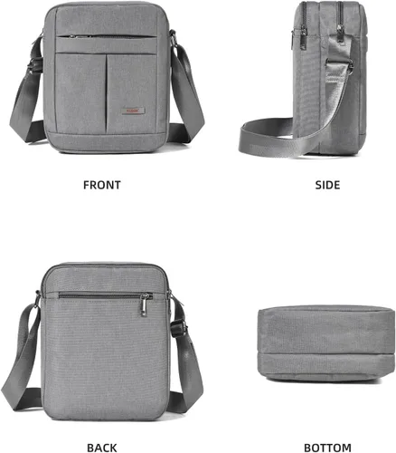 Vista 9 de KL928 Bolsa de mensajero para hombre Bolso cruzado de hombro, bolsa de viaje para hombre, bolso casual para trabajo y negocios