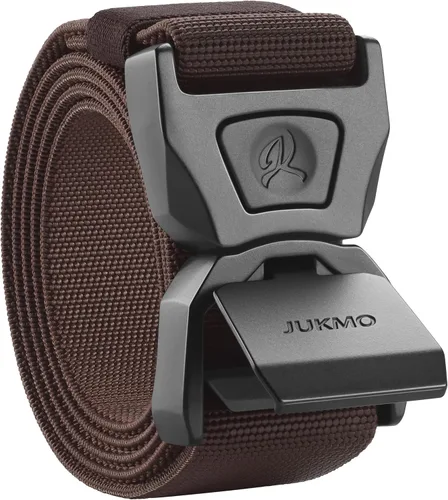 Vista 11 de JUKMO - Cinturón táctico de liberación rápida, cinturón de nailon para trabajo militar de 1.5 pulgadas con hebilla de cinturón de seguridad