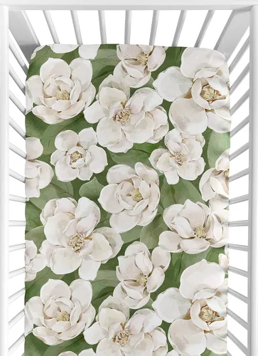 Vista 9 de Sweet Jojo Designs Sábana bajera para cuna de bebé 100% algodón (hojas florales bohemias) para niñas y niños, guardería infantil, habitación