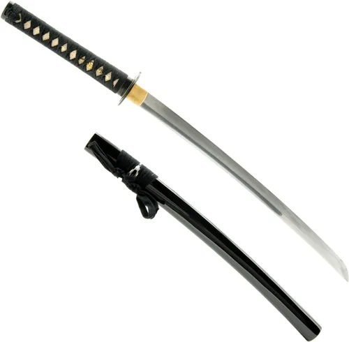 Vista 8 de Handmade Sword Espadas wakizashi samurai japonesas, prácticas, forjadas a mano, acero al carbono 1045/1095, templado calentado, espiga completa