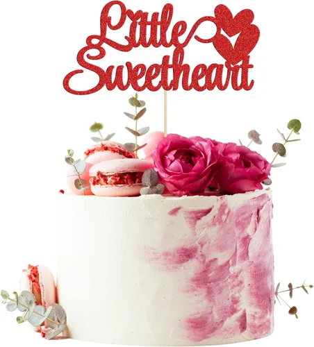 Vista 15 de Ephlyn 24 adornos para cupcakes con purpurina para el día de San Valentín, dulce amor, corazón, día de San Valentín, decoración para cupcakes