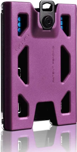 Vista 7 de GOVO T4 - Soporte para tarjetas de identificación, versión sin clip, de policarbonato duradero con capacidad para 1 a 4 tarjetas (negro)