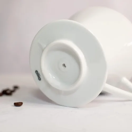 Vista 2 de Cilio Filtro de café de porcelana/soporte vertido, 2/pequeño, blanco
