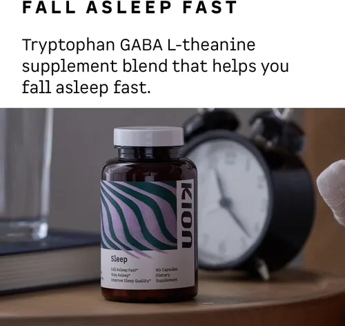 Vista 3 de Kion Duerme Duerme rápido, permanece dormido y mejora la calidad del sueño Soporte para dormir alimentado por aminoácidos 30 porciones