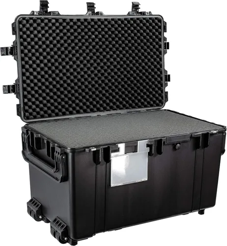 Vista 6 de Eylar XXXL 32" Transport Roller Engranaje, cámara, herramientas, equipo estuche rígido impermeable con espuma (negro)