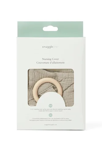 Vista 3 de Snuggle Me® Funda de lactancia – 100% muselina de algodón orgánico para lactancia materna del bebé con anillo de mordedor de silicona sin BPA