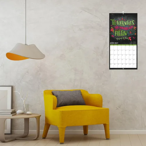 Vista 8 de Calendario 2026-2027 – Calendario de pared 2026-2027, julio 2026 – diciembre 2027, 12 x 24 pulgadas (abierto), calendario de pared de 18 meses
