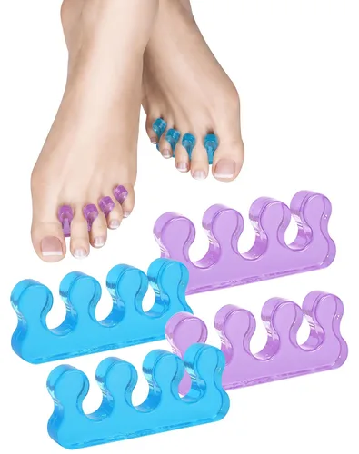 Vista 12 de Separadores de dedos de espuma suave para mujer, 12 espaciadores de pedicura para mujer