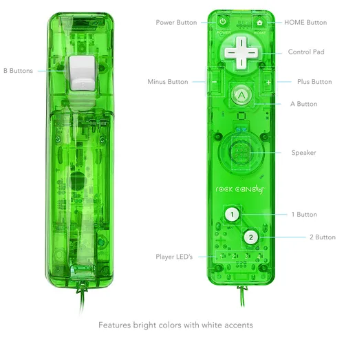 Vista 3 de Rock Candy Wii Gesture Controller - Green