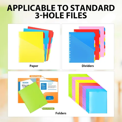 Vista 7 de WOT I Carpeta de 3 Anillos Telescópica (0.75"), Carpeta Flexible Expandible - Diseño Patentado para Fácil Portabilidad, Capacidad para 160 Hojas