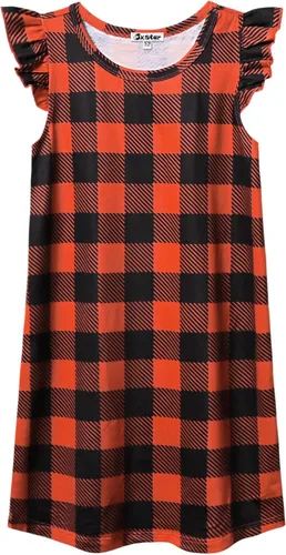 Vista 12 de Camisón de princesa para niñas, vestido de pijama de algodón con mangas de unicornio y gato