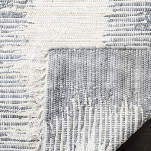 Vista 11 de Alfombra de algodón tejido a mano, color azul. Colección Montauk MTK751A, de Safavieh, Algodón, Azul