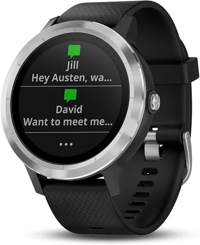 Vista 8 de Garmin Vivoactive 3 GPS Smartwatch con aplicaciones deportivas integradas negroplateado renovado