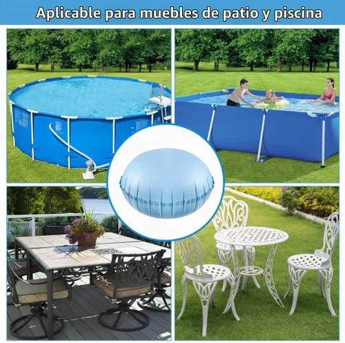 Vista 5 de Almohadas de piscina para piscinas sobre el suelo, almohada de piscina de 4 pies de diámetro resistente, almohada de aire para piscina de 0.4mm
