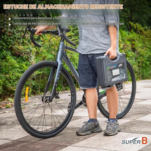 Vista 6 de Super B Juego de herramientas de bicicleta - Kit de reparación de bicicletas con estuche de transporte - Herramientas de mantenimiento de bicicletas