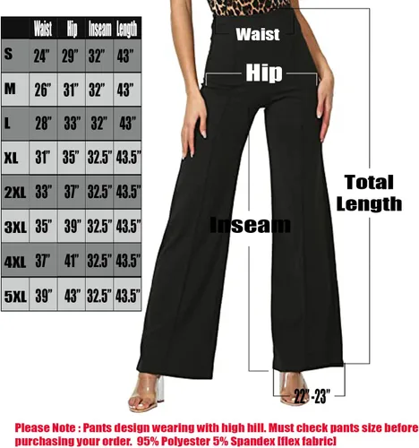 Vista 5 de Cemi - Pantalones de vestir de tiro alto para mujer