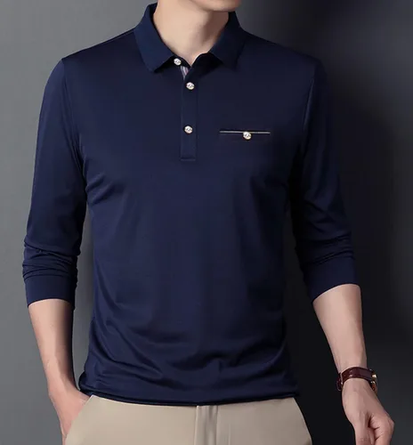 Vista 7 de XTAPAN Polo de golf de manga larga para hombre