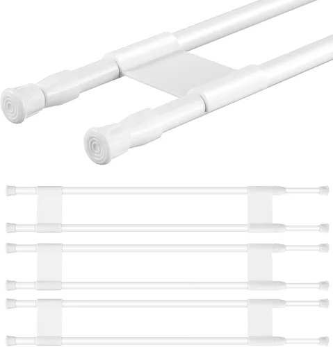 Vista 9 de Zubebe 4 piezas Barra doble para refrigerador de RV ajustable con resorte de tensión Barras para refrigerador de RV Accesorios para refrigerador