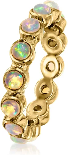 Vista 3 de Ross-Simons Banda de eternidad de piedras preciosas en oro de 18 quilates sobre plata esterlina, Plata Esterlina, Turmalina