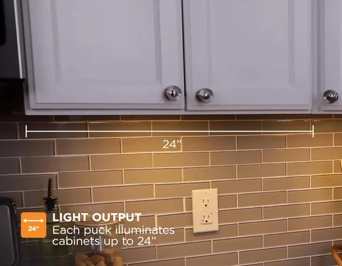 Vista 7 de PureOptics LED Kit de 3 luces LED de disco, blanco cálido (LEDUC-PUCK-3WK)