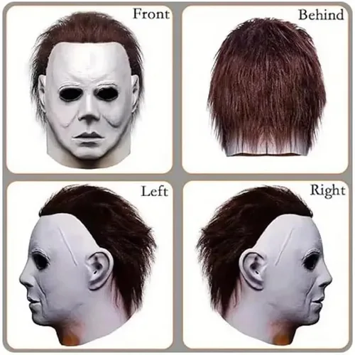 Vista 8 de Boolavard Máscaras de Michael Myers para Halloween, disfraz de terror, cosplay, accesorios de látex